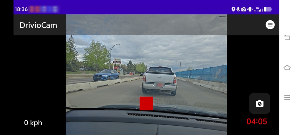 Driving recording screen